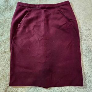 Ann Taylor LOFT Womens Pencil Skirt Maroon NWOT Size 6